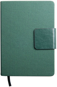 Ежедневник недатированный Mod, А5, зеленый, кремовый блок